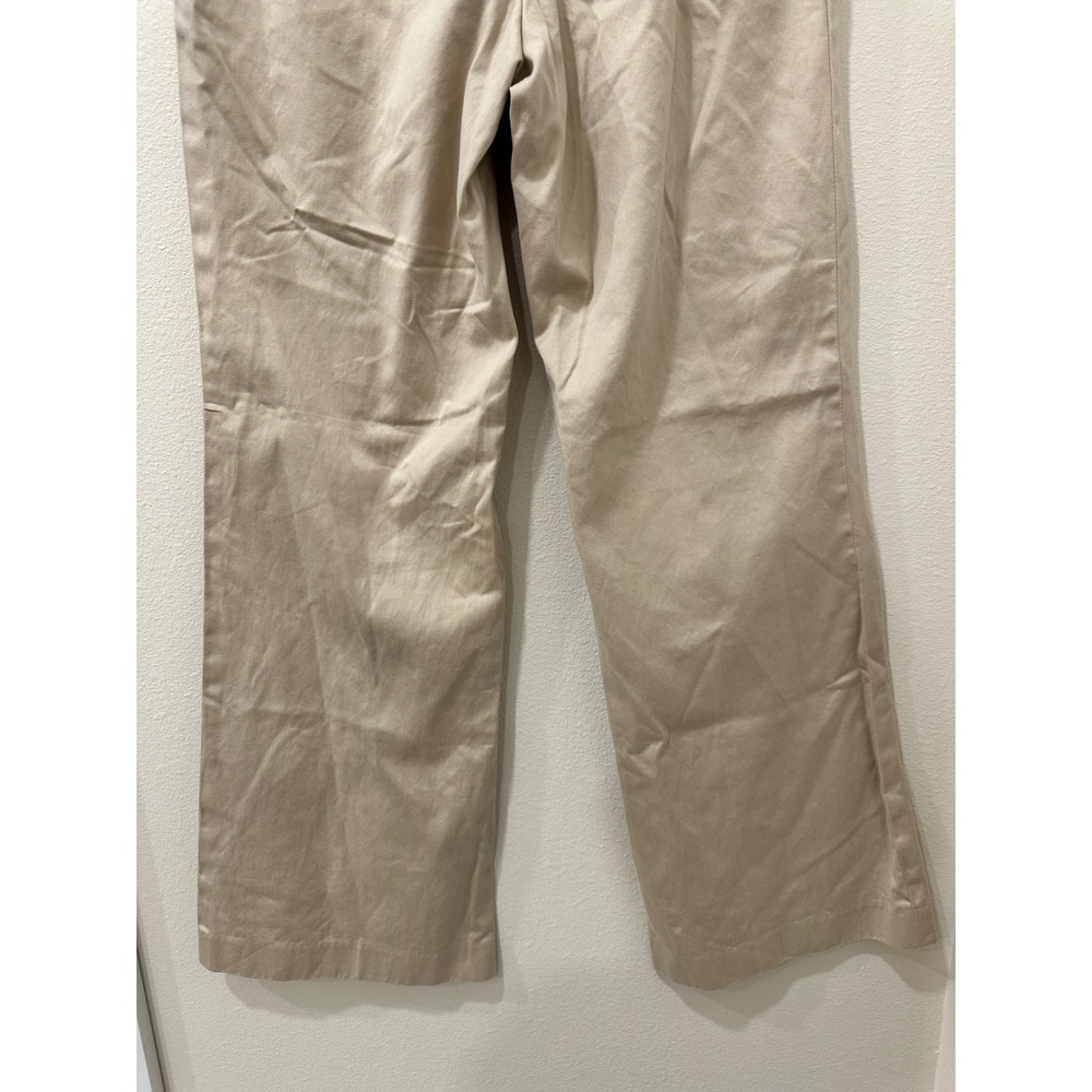 Banana Republic Womens Beige Cotton Pintuck Wide Leg Trousers Size 4 - Picture 8 of 8